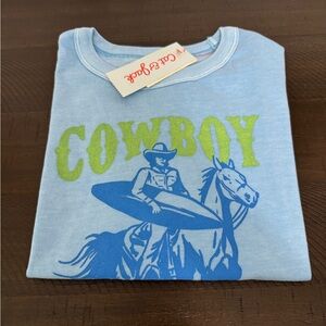 New Blue Cowboy Kids Shirt cat and Jack